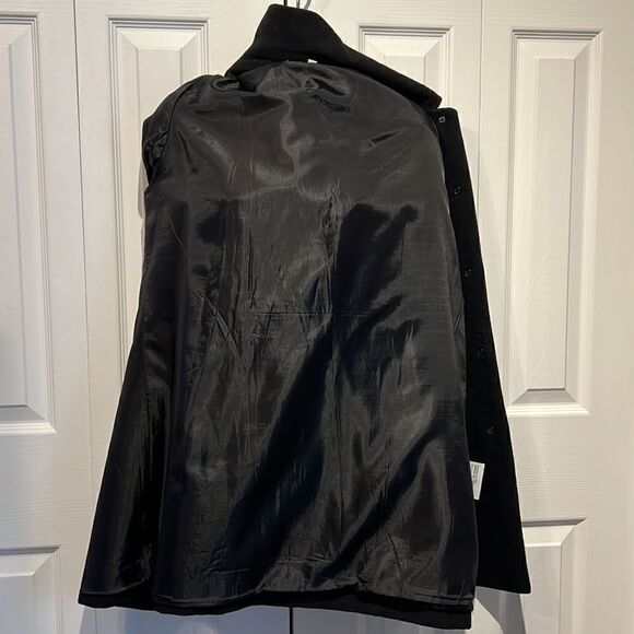 Tower‎ By London Fog Black Wool Blend Button Up Car Coat Size L - Picture 11 of 15